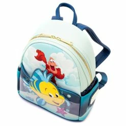 Cheapest 🎉 Loungefly - Disney The Little Mermaid Sidekicks Mini 🎒 Backpack 😍 -Cheap bags Store FlounderSide 1200x