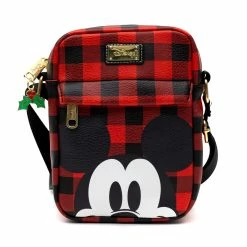 Deals ❤️ Buckle Down Disney Holiday Mickey Mouse Plaid Crossbody Bag 🔥
