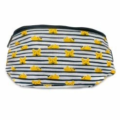 Outlet 🛒 Buckle-Down Fanny Pack - Winnie The Pooh Peeking Stripes White Black ✨