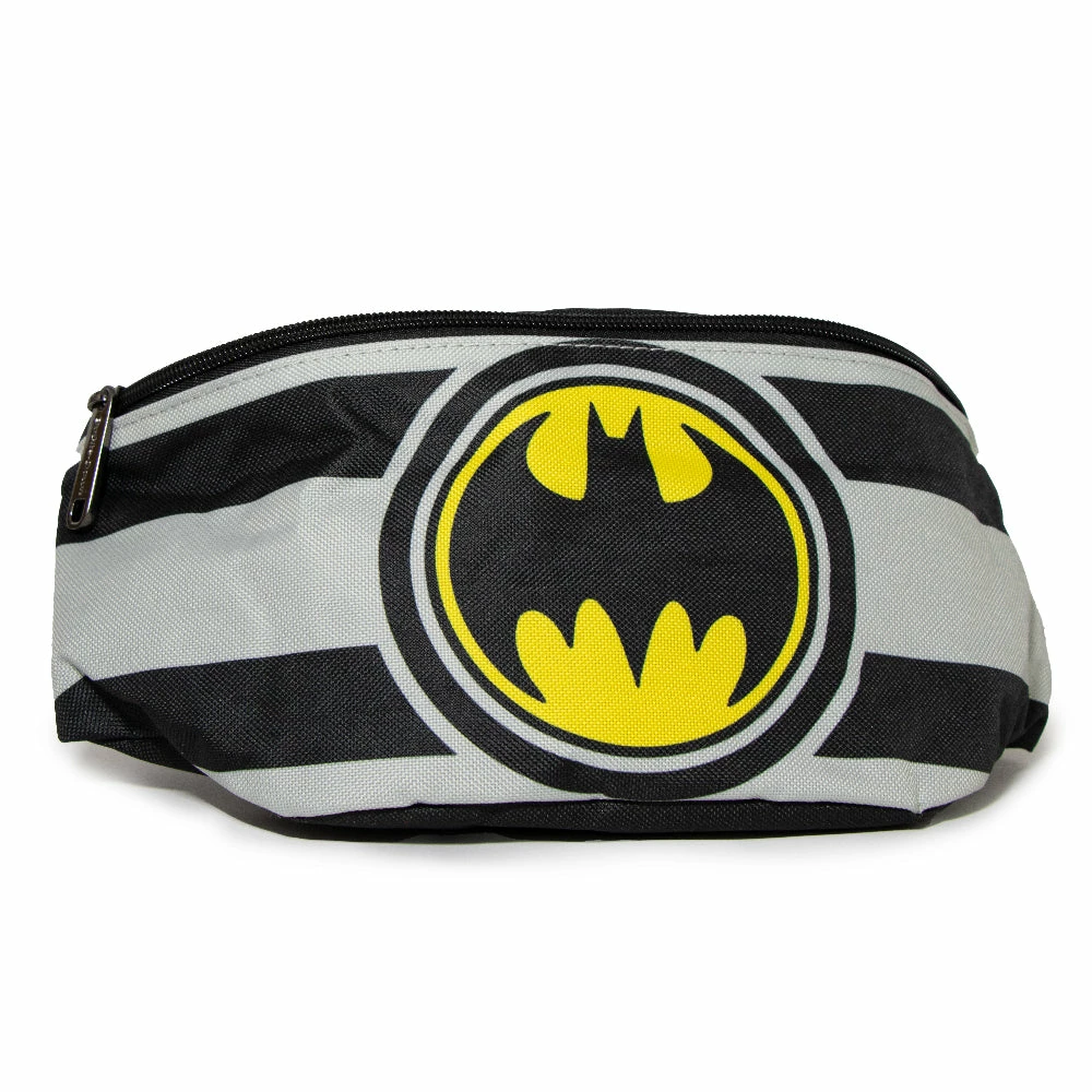 New 😍 Buckle-Down Fanny Pack - BATMAN Bat Signal Stripes Utility Belt Black Gray Yellow 💯 1 New 😍 Buckle-Down Fanny Pack - BATMAN Bat Signal Stripes Utility Belt Black Gray Yellow 💯