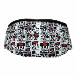 Wholesale 🌟 Buckle-Down Fanny Pack - Mickey And Minnie Expression Blocks White Black Red 🛒